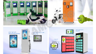 شاشات عرض صناعية Amongo المستخدمة في تطبيقات IoT (خزانة الطرود ، محطات تبادل بطارية EV)