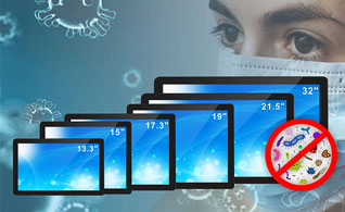 شاشة لمس LCD مضادة للبكتيريا طويلة المفعول من Amongo تم تطبيقها بنجاح على نظام الخدمة الذاتية الطبي