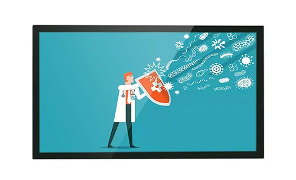 شاشة LCD دائمة طويلة المفعول مضادة للبكتيريا مقاس 32 بوصة
